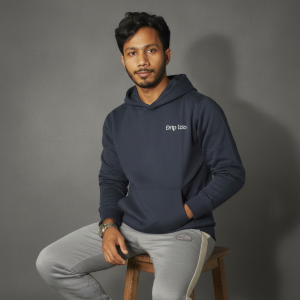 Men’s Hoodie Navy Blue Color